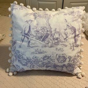Lavender Toile Pillow 16”